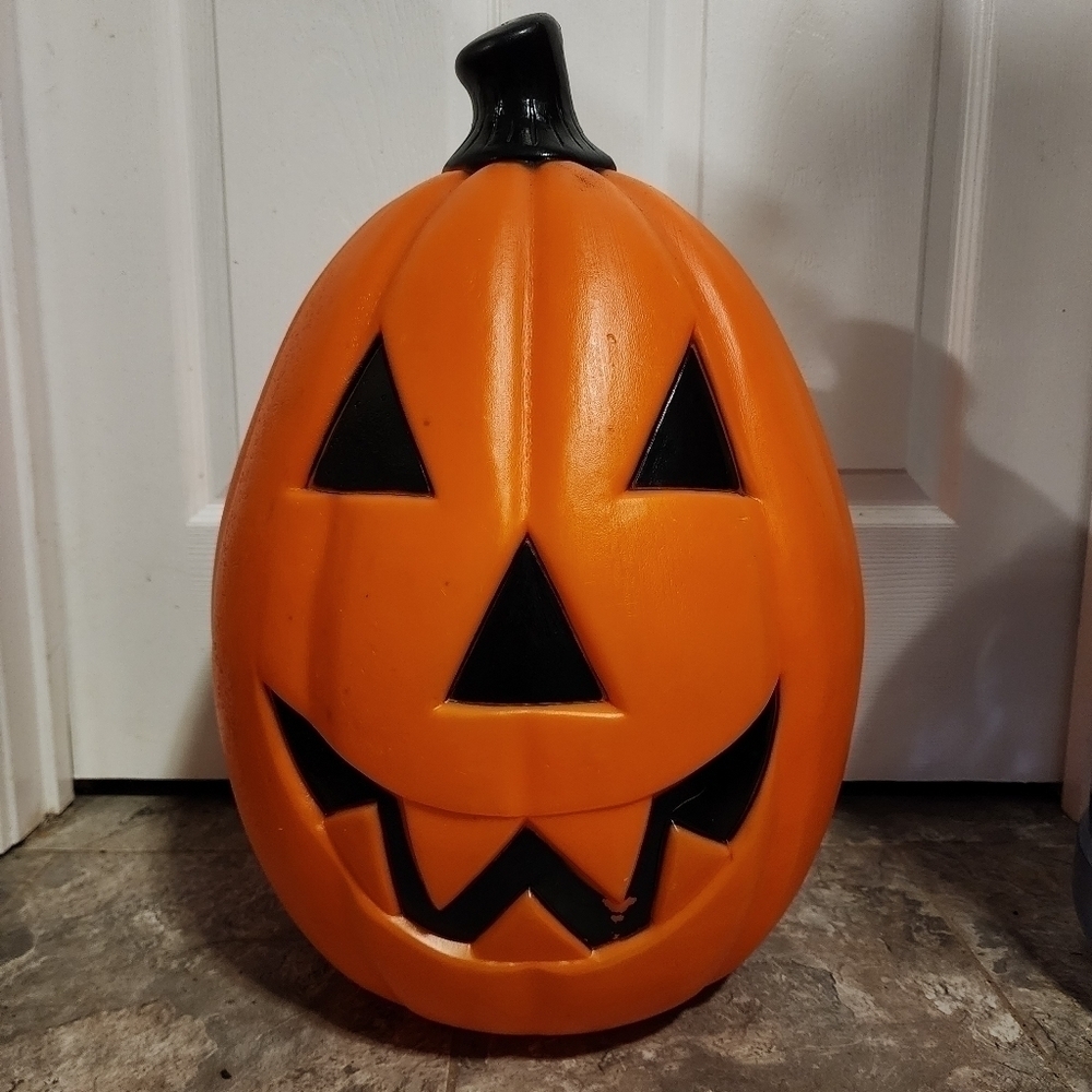 Vintage Empire Jack-o-lantern Pumpkin Blow Mold w/ Light Halloween Decor EUC